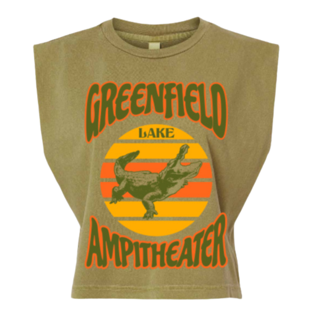 Women's Muscle Tee - Army Green