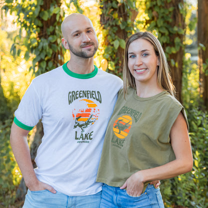 Ringer Tee - White/Kelly Green - Unisex