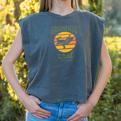 Women's Muscle Tee - Faded Black