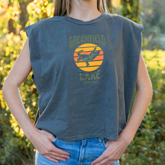 Women's Muscle Tee - Faded Black