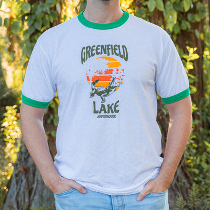 Ringer Tee - White/Kelly Green - Unisex