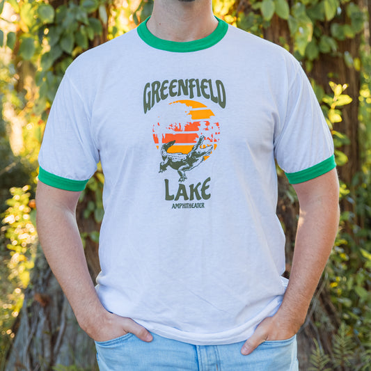 Ringer Tee - White/Kelly Green - Unisex